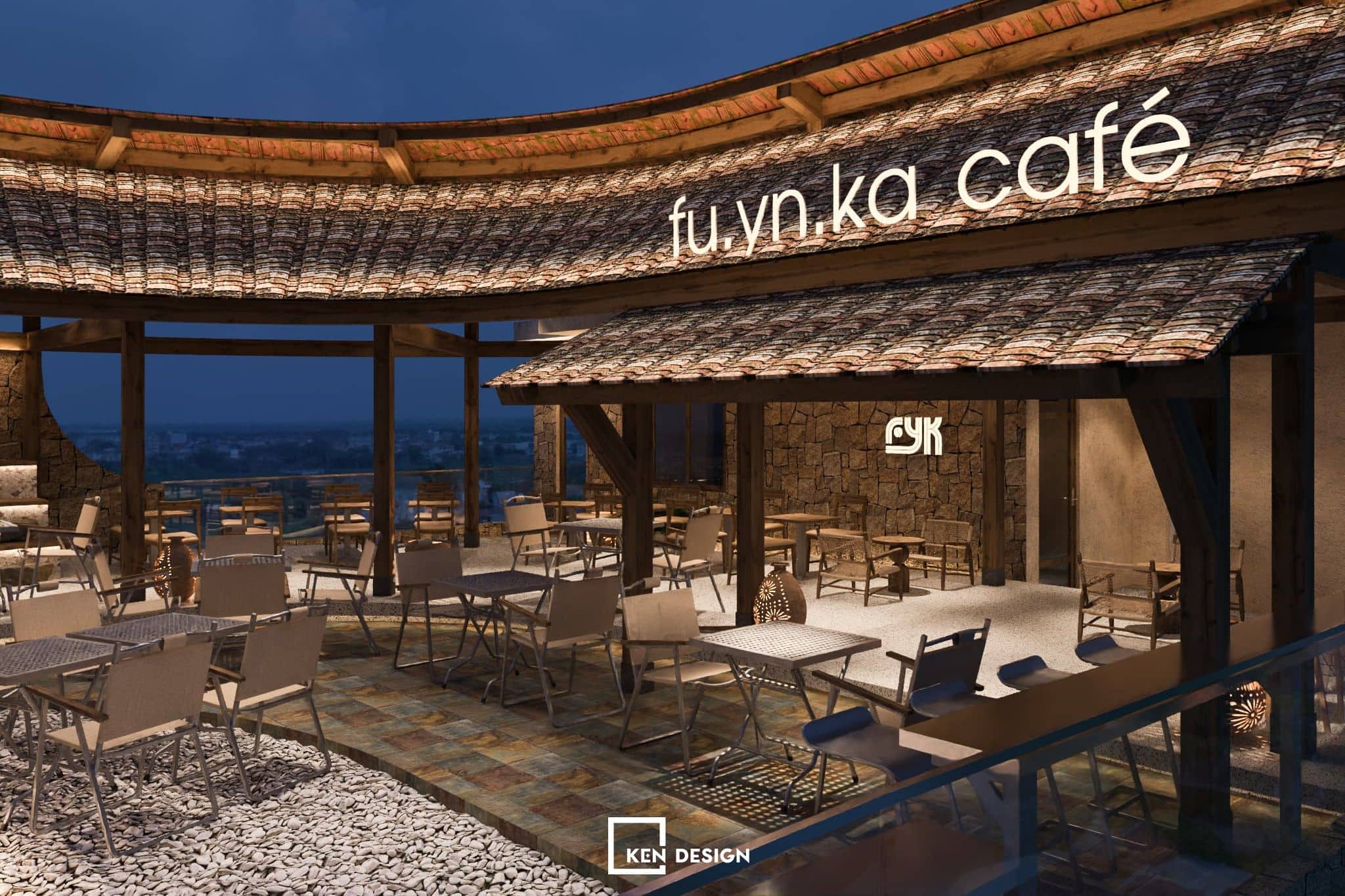 Trang trí quán cafe phong cách rustic